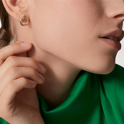 [Rose Tomorrow]TRINITY ON DIAMOND  EARRINGS