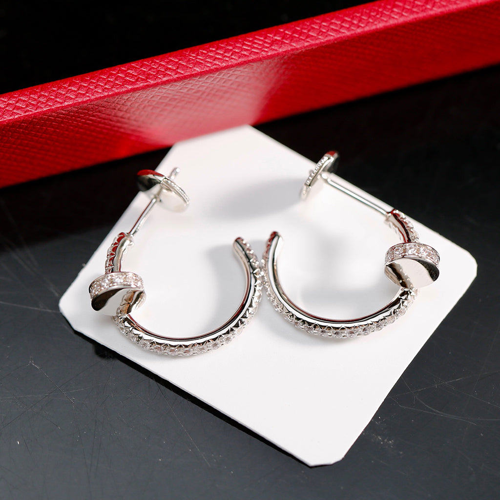 [Rose Tomorrow]JUSTE FULL DIAMOND SMALL EARRINGS