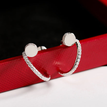 [Rose Tomorrow]JUSTE FULL DIAMOND SMALL EARRINGS