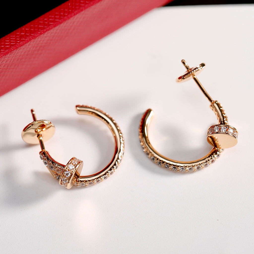 [Rose Tomorrow]JUSTE FULL DIAMOND SMALL EARRINGS