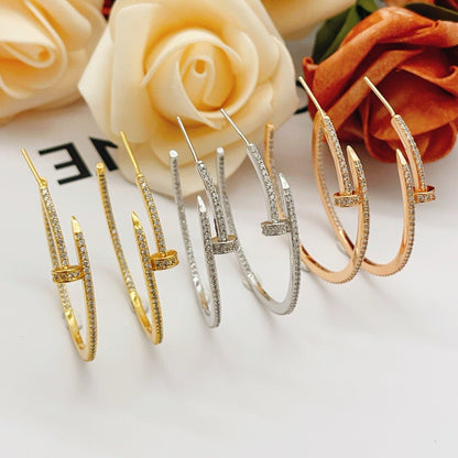 [Rose Tomorrow]JUSTE FULL DIAMOND LARGE EARRINGS