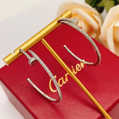 [Rose Tomorrow]JUSTE FULL DIAMOND LARGE EARRINGS