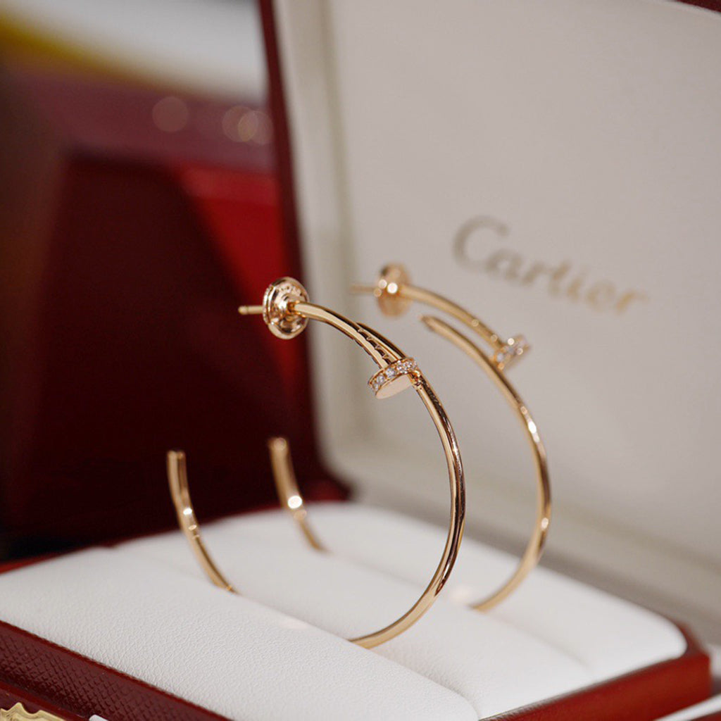 [Rose Tomorrow]JUSTE HALF DIAMOND LARGE EARRINGS