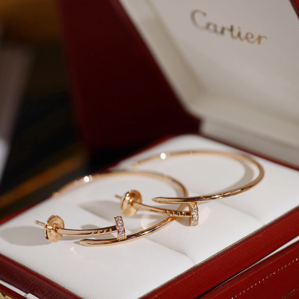[Rose Tomorrow]JUSTE HALF DIAMOND LARGE EARRINGS