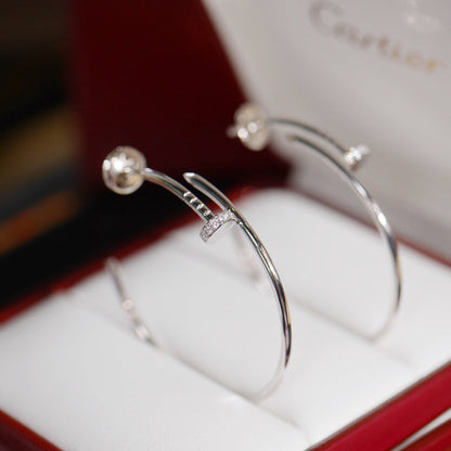[Rose Tomorrow]JUSTE HALF DIAMOND LARGE EARRINGS