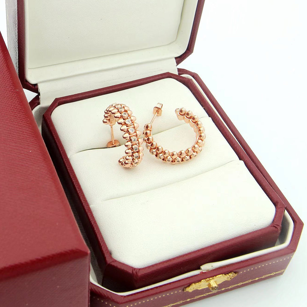 [Rose Tomorrow]CLASH FULL DIAMOND MEDIUM EARRINGS
