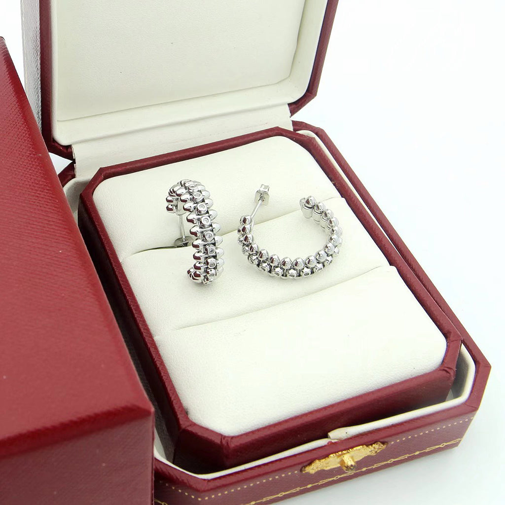 [Rose Tomorrow]CLASH FULL DIAMOND MEDIUM EARRINGS