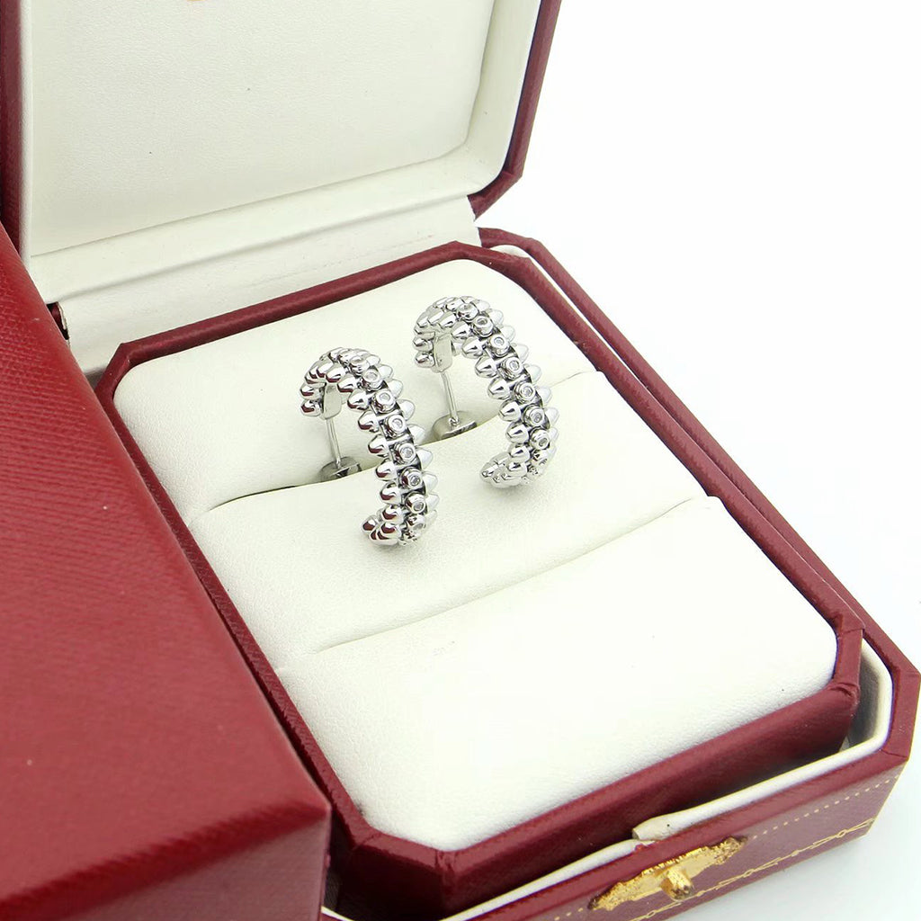 [Rose Tomorrow]CLASH FULL DIAMOND MEDIUM EARRINGS