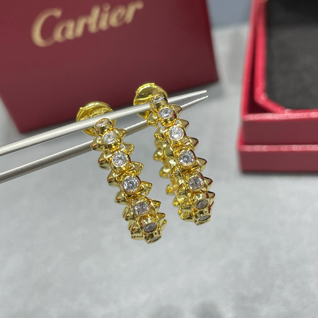 [Rose Tomorrow]CLASH FULL DIAMOND MEDIUM EARRINGS