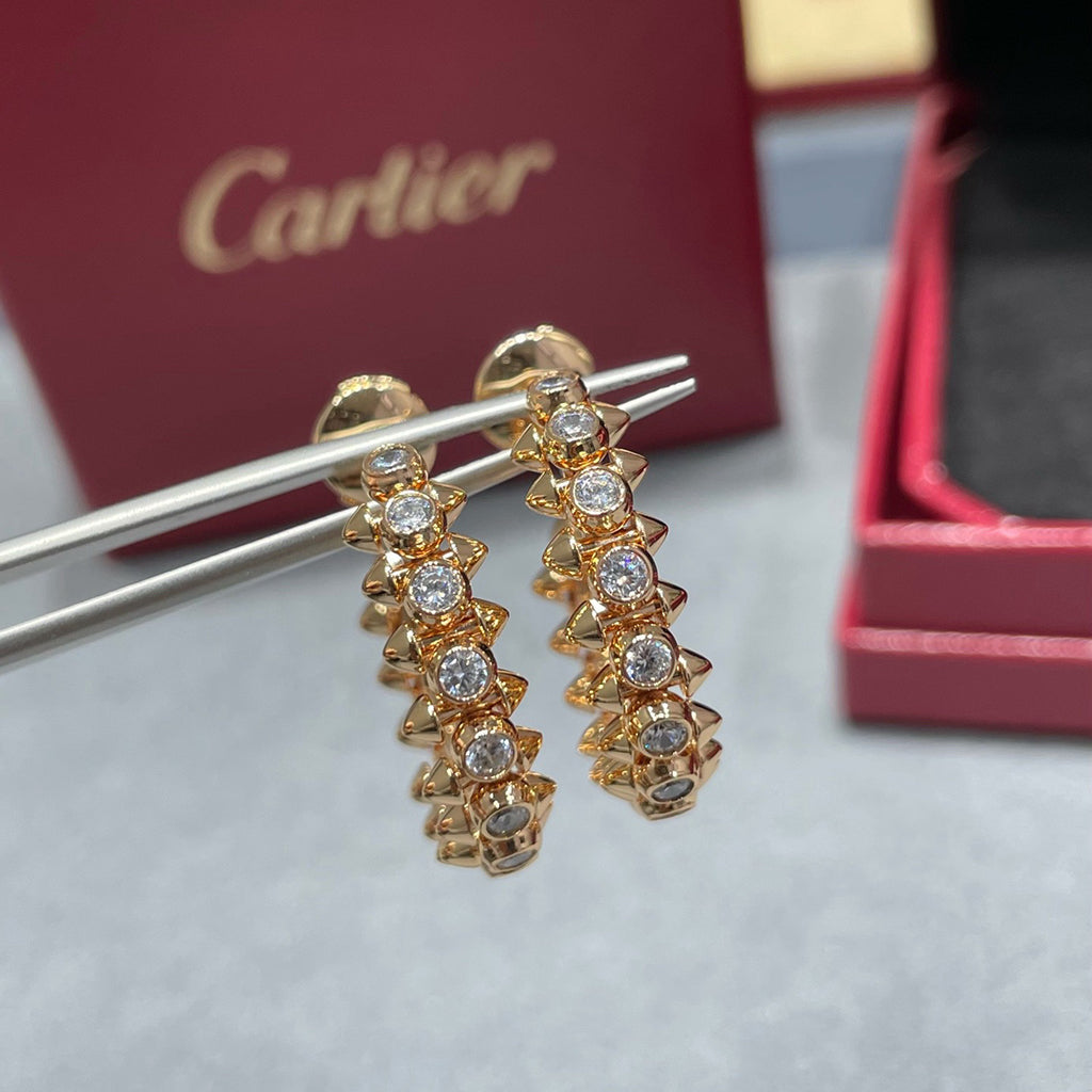 [Rose Tomorrow]CLASH FULL DIAMOND MEDIUM EARRINGS