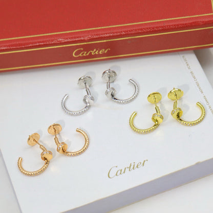 [Rose Tomorrow]JUSTE FULL DIAMOND DOUBLE EARRINGS