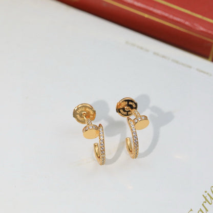 [Rose Tomorrow]JUSTE FULL DIAMOND DOUBLE EARRINGS