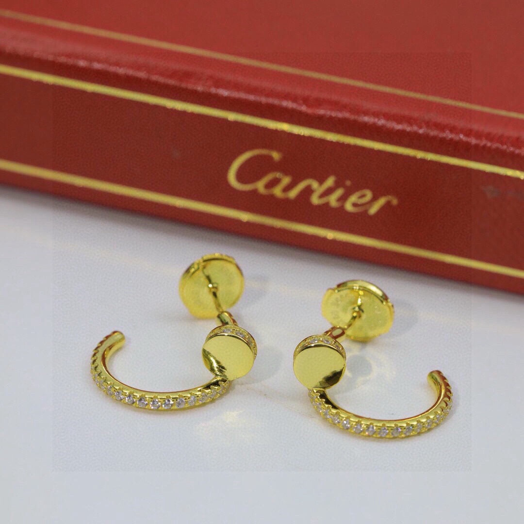 [Rose Tomorrow]JUSTE FULL DIAMOND DOUBLE EARRINGS
