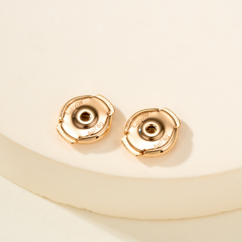 [Rose Tomorrow]JUSTE HALF DIAMOND DOUBLE EARRINGS