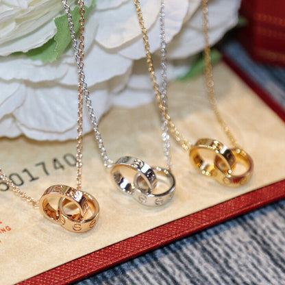 [Rose Tomorrow]LOVE DOUBLE RING NECKLACE