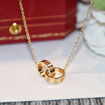 [Rose Tomorrow]LOVE DOUBLE RING NECKLACE