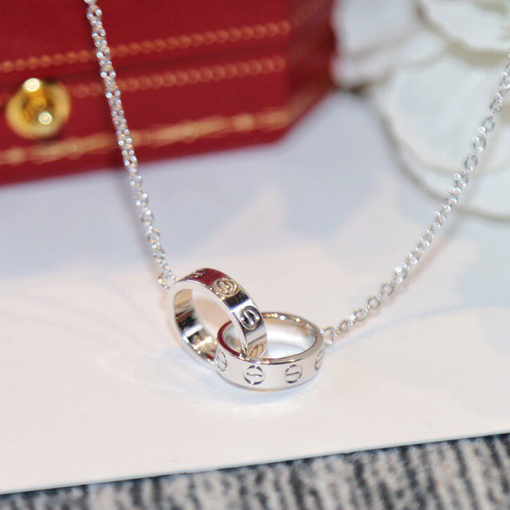 [Rose Tomorrow]LOVE DOUBLE RING NECKLACE
