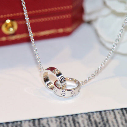 [Rose Tomorrow]LOVE DOUBLE RING NECKLACE
