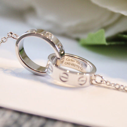[Rose Tomorrow]LOVE DOUBLE RING NECKLACE