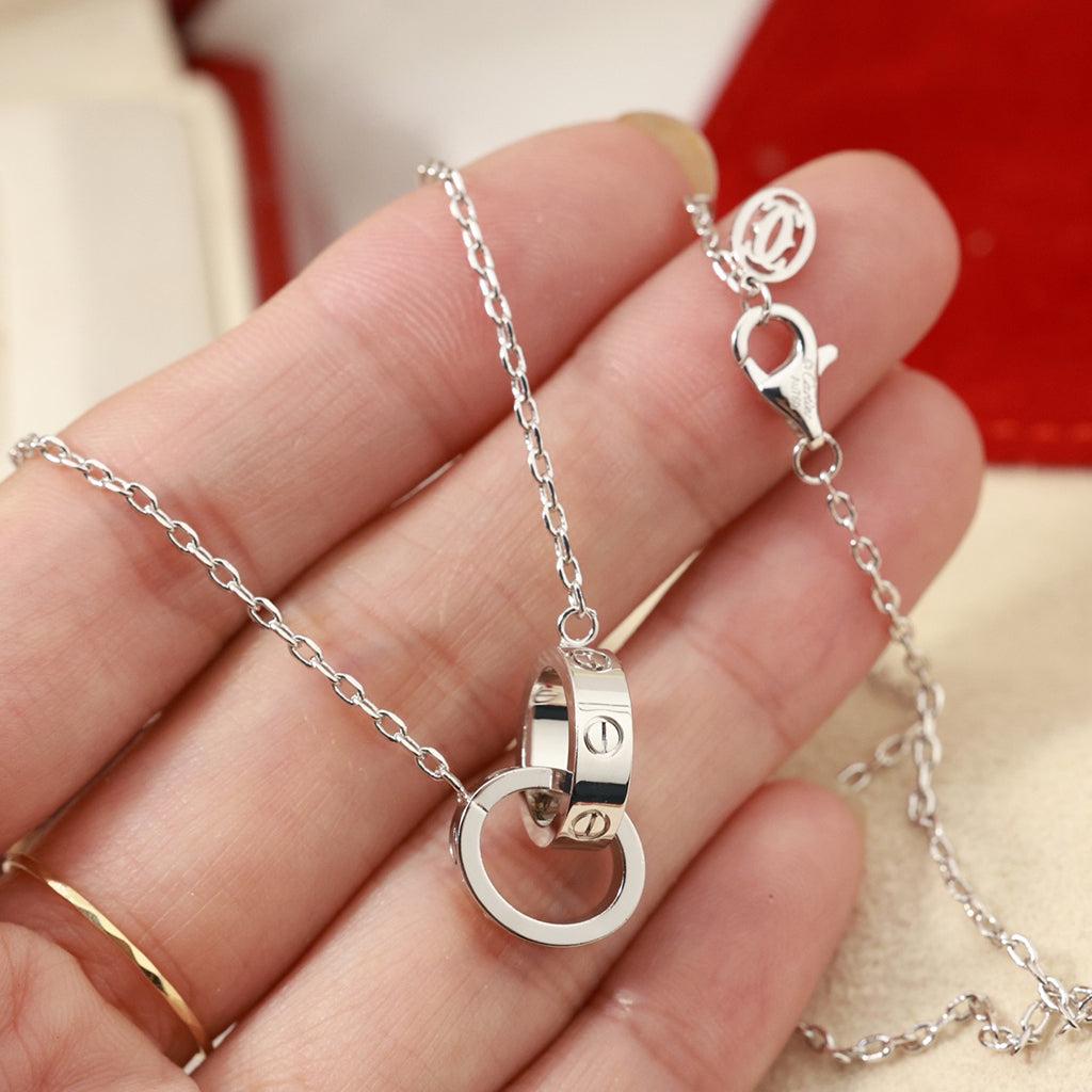[Rose Tomorrow]LOVE DOUBLE RING NECKLACE