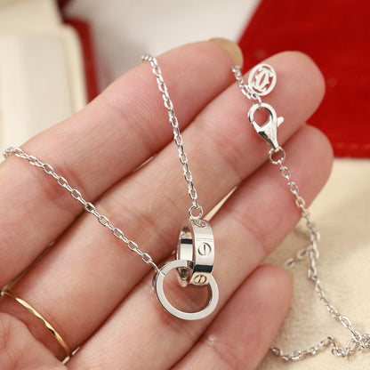[Rose Tomorrow]LOVE DOUBLE RING NECKLACE