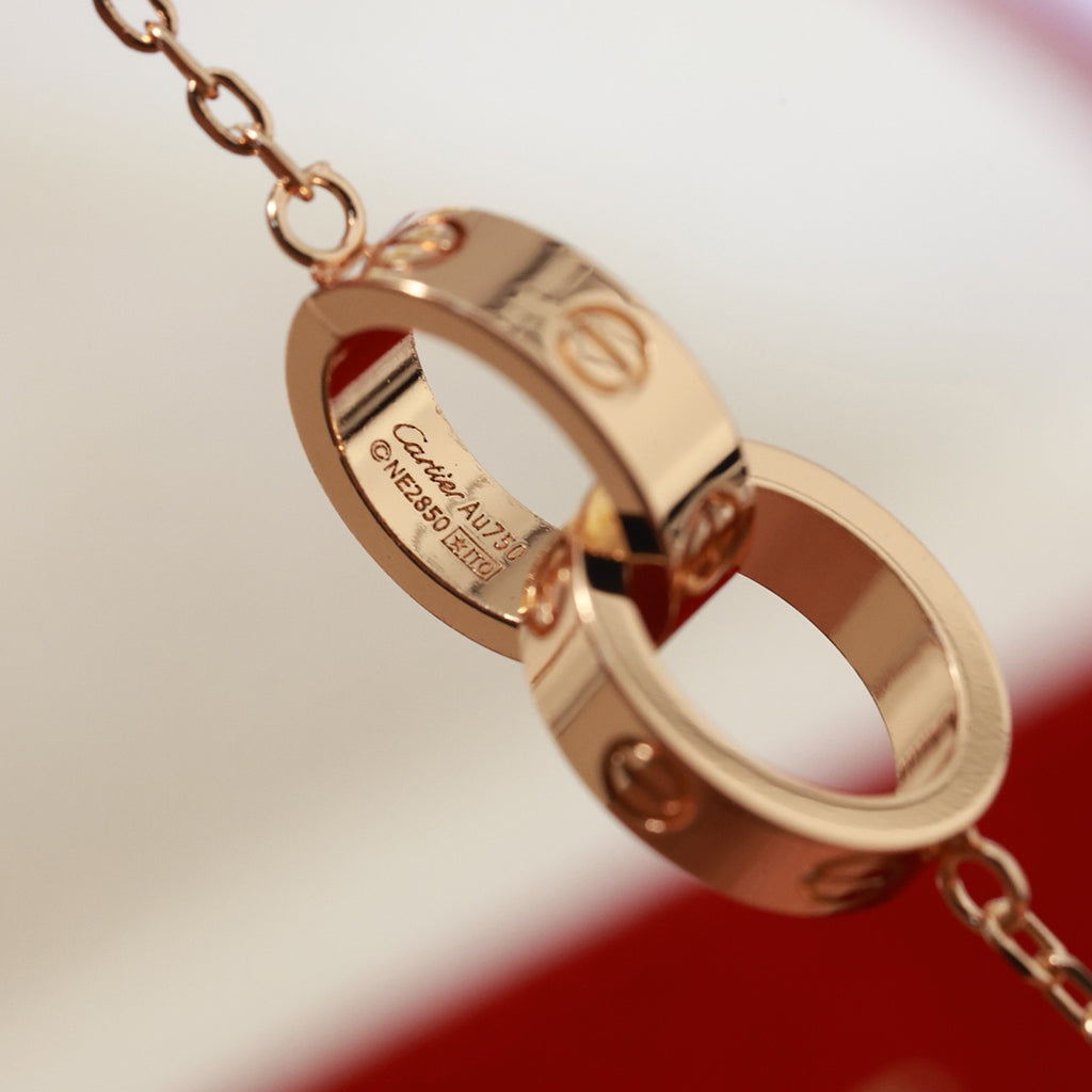 [Rose Tomorrow]LOVE DOUBLE RING NECKLACE