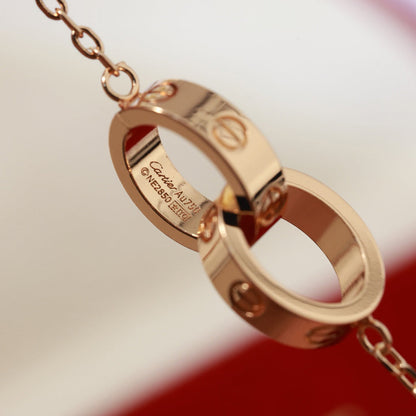 [Rose Tomorrow]LOVE DOUBLE RING NECKLACE