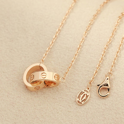 [Rose Tomorrow]LOVE DOUBLE RING NECKLACE