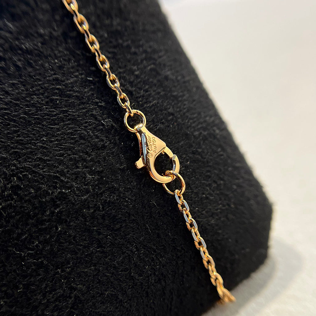 [Rose Tomorrow]LOVE DOUBLE RING HALF DIAMOND NECKLACE