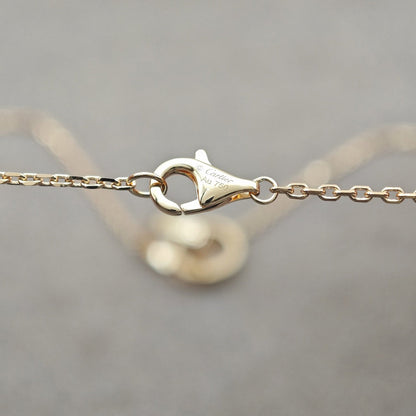 [Rose Tomorrow]LOVE DOUBLE RING HALF DIAMOND NECKLACE