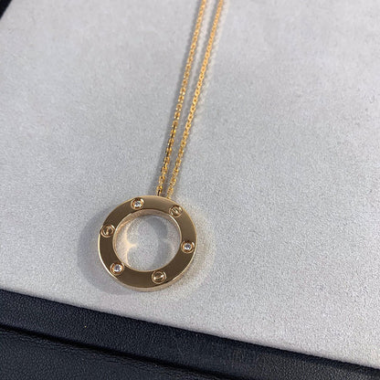 [Rose Tomorrow]LOVE NECKLACE 16MM 3 DIAMONDS