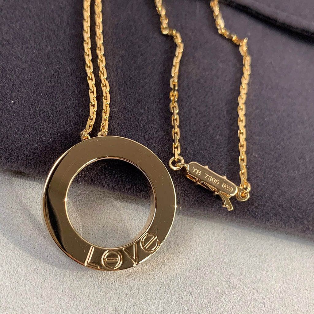[Rose Tomorrow]LOVE NECKLACE 16MM 3 DIAMONDS