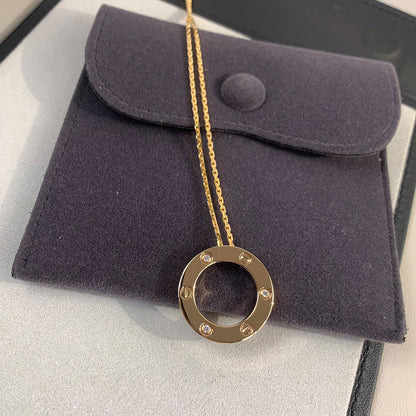[Rose Tomorrow]LOVE NECKLACE 16MM 3 DIAMONDS