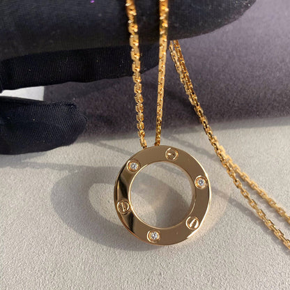 [Rose Tomorrow]LOVE NECKLACE 16MM 3 DIAMONDS