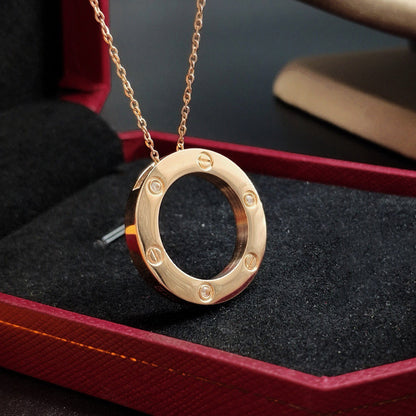 [Rose Tomorrow]LOVE NECKLACE 16MM 3 DIAMONDS