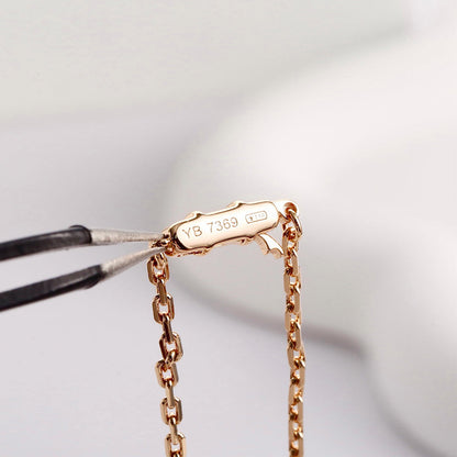 [Rose Tomorrow]LOVE NECKLACE 16MM  FULL DIAMOND