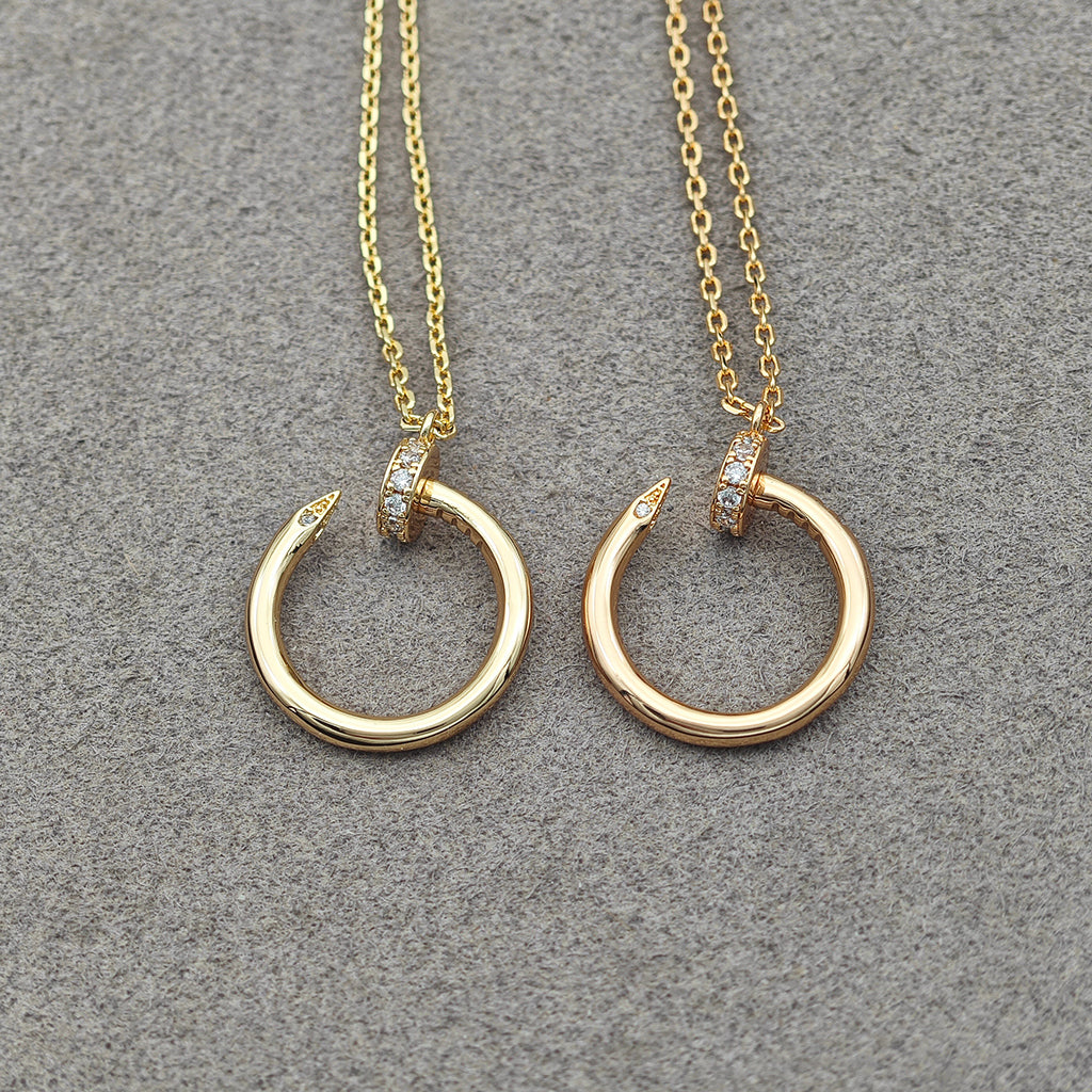 [Rose Tomorrow]JUSTE NECKLACE HALF DIAMOND