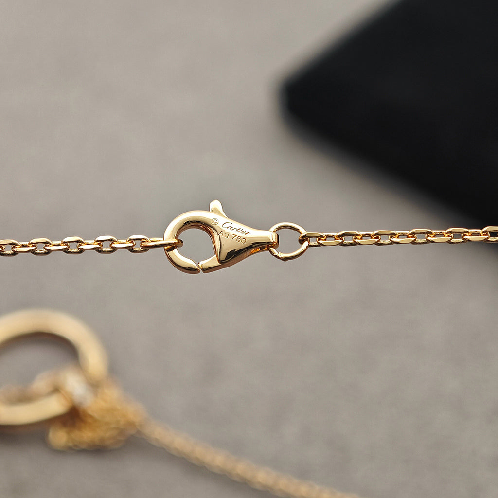 [Rose Tomorrow]JUSTE NECKLACE HALF DIAMOND