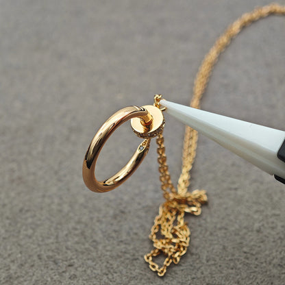 [Rose Tomorrow]JUSTE NECKLACE HALF DIAMOND