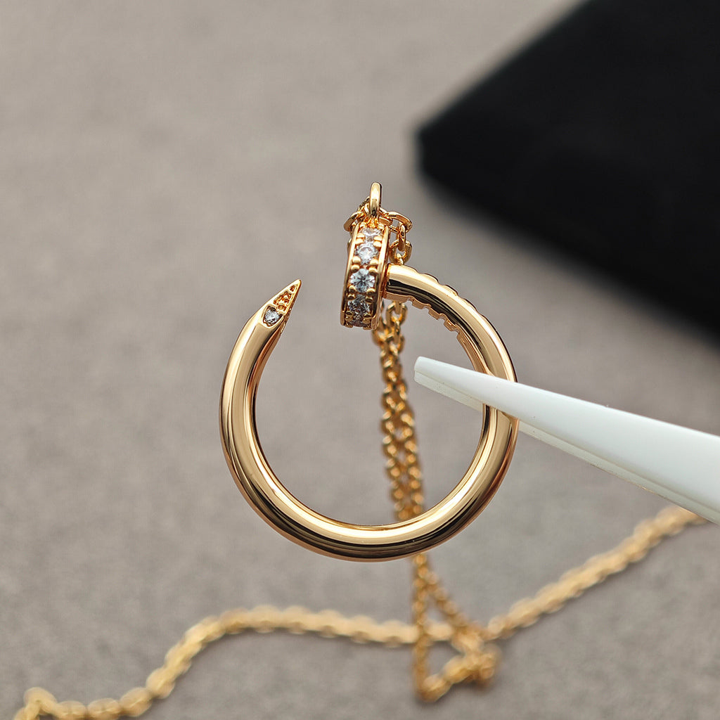 [Rose Tomorrow]JUSTE NECKLACE HALF DIAMOND