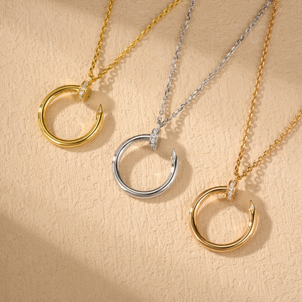 [Rose Tomorrow]JUSTE NECKLACE HALF DIAMOND