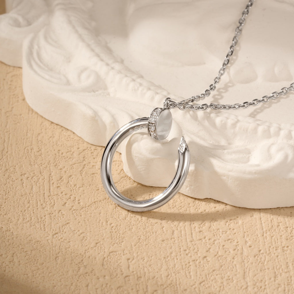 [Rose Tomorrow]JUSTE NECKLACE HALF DIAMOND