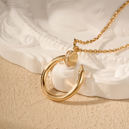[Rose Tomorrow]JUSTE NECKLACE HALF DIAMOND