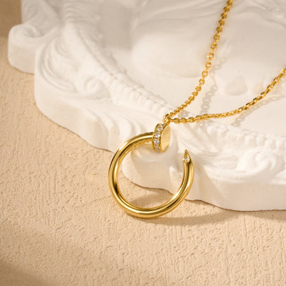 [Rose Tomorrow]JUSTE NECKLACE HALF DIAMOND
