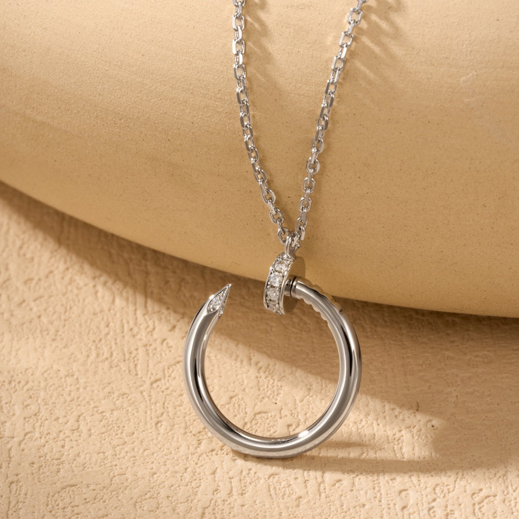 [Rose Tomorrow]JUSTE NECKLACE HALF DIAMOND