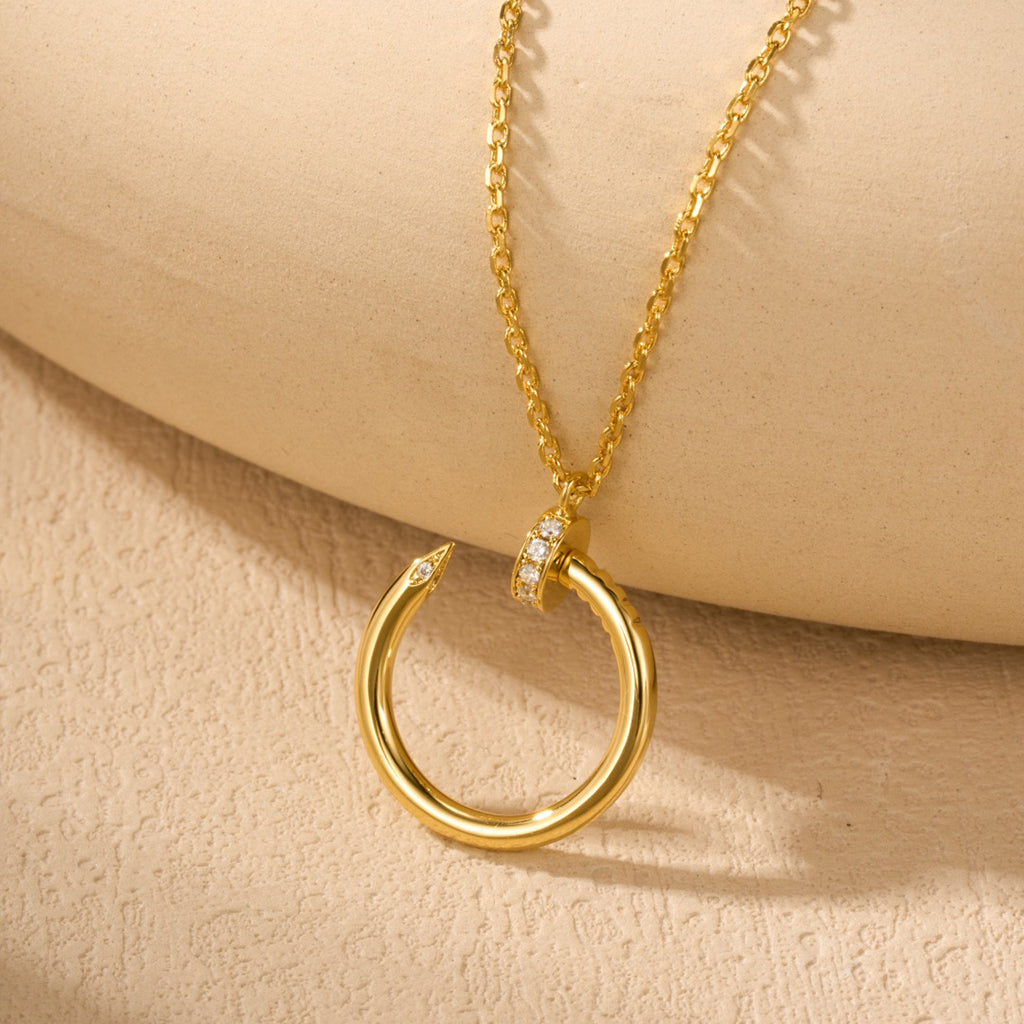 [Rose Tomorrow]JUSTE NECKLACE HALF DIAMOND