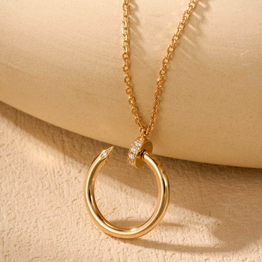 [Rose Tomorrow]JUSTE NECKLACE HALF DIAMOND
