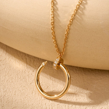 [Rose Tomorrow]JUSTE NECKLACE HALF DIAMOND