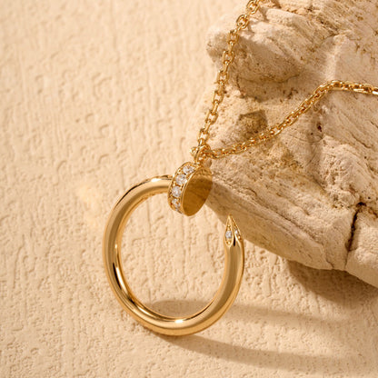 [Rose Tomorrow]JUSTE NECKLACE HALF DIAMOND