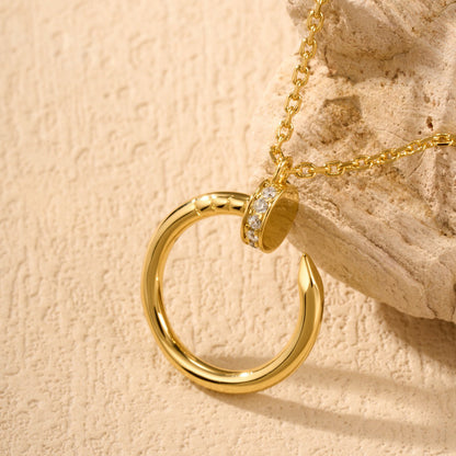 [Rose Tomorrow]JUSTE NECKLACE HALF DIAMOND